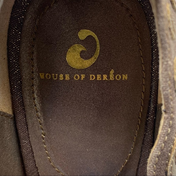 House of Dereon- Taupe Leather Open Toe Heel 7 - Picture 10 of 12